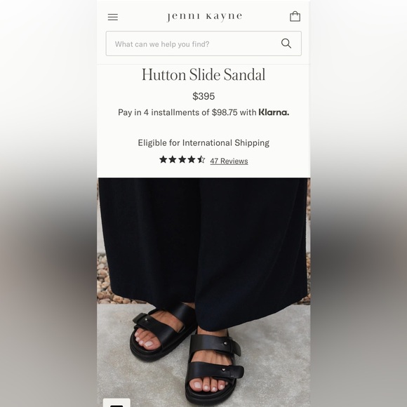 Jenni Kayne Hutton Slide Sandals in Black. - size 38 or 7.5  brand new! - Picture 5 of 5